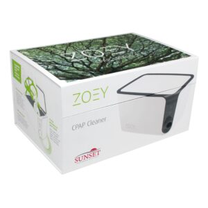 The zoey CPAP cleaner in a retail box